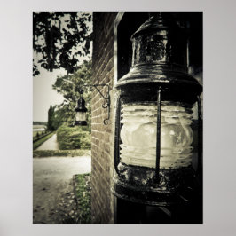 Póster Linterna de moda en una pared de ladrillo