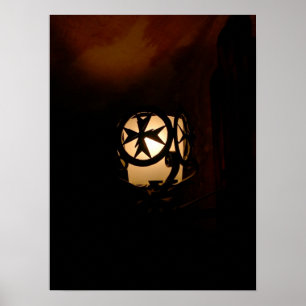 Póster Linterna medieval del estilo de Malta