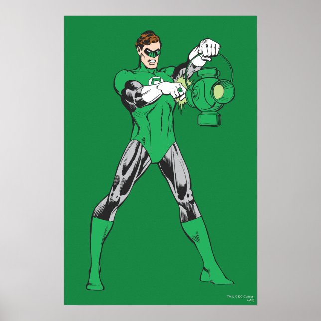 Póster Linterna verde con linterna (Frente)