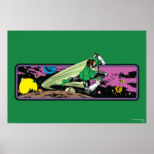 Póster Linterna verde en el espacio