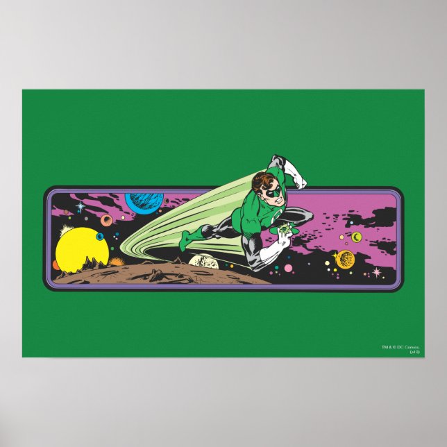 Póster Linterna verde en el espacio (Frente)