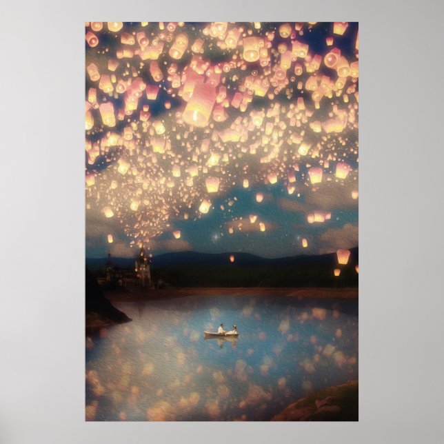 Póster Linternas de deseo de amor (Frente)