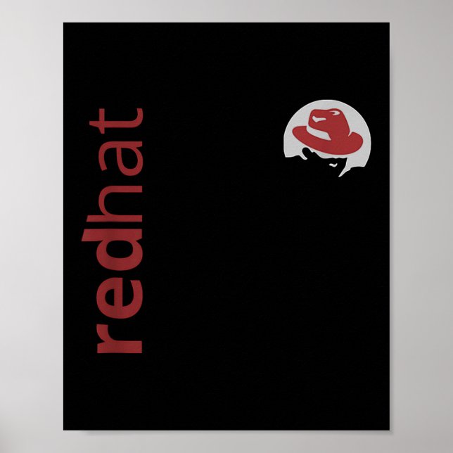 Póster Linux Red Gorra Tee Tux Penguin Open Source Os L (Frente)
