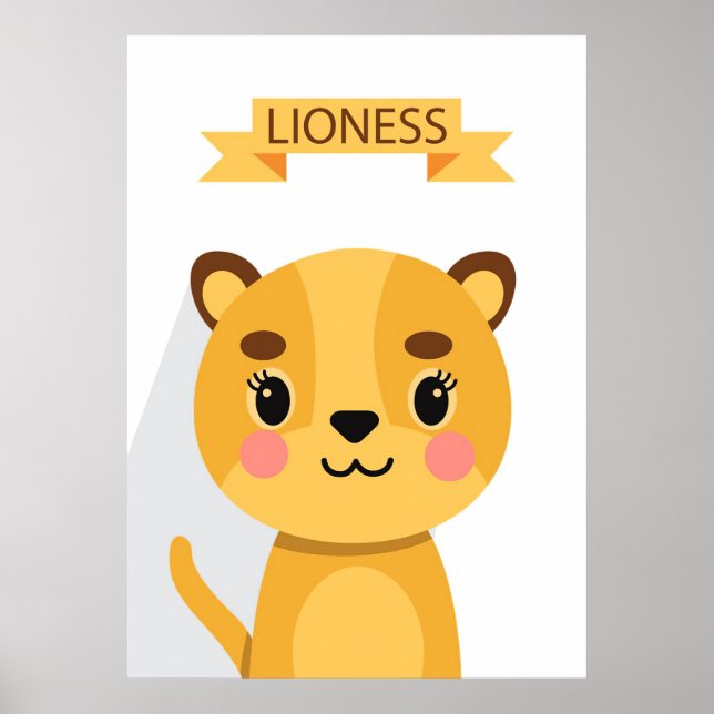 Póster Lion Cute Lioness (Frente)