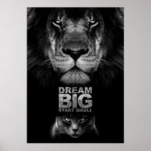Póster Lion Dream BIG Start Small