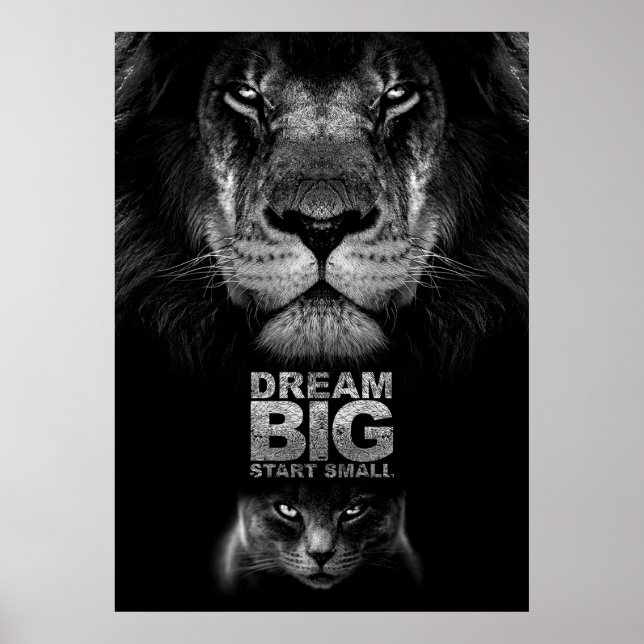 Póster Lion Dream BIG Start Small (Frente)