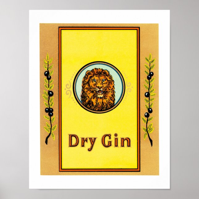 Póster Lion Dry Gin (Frente)