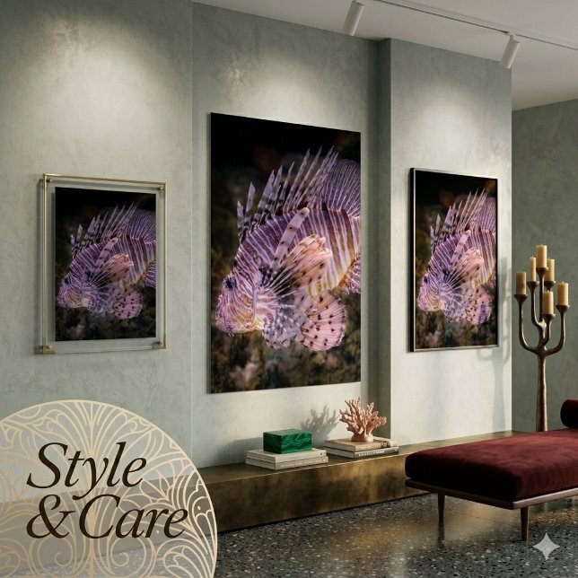 Póster Lion Fish Wall Poster Custom Ocean Design (Lion Fish Wall Poster Custom Ocean Design)