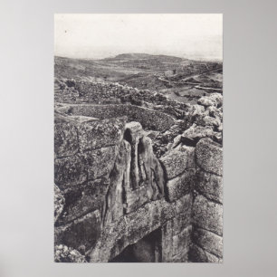 PÓSTER LION GATE & GRAVE CÍRCULOS MYCENAE GRECIA POSTER