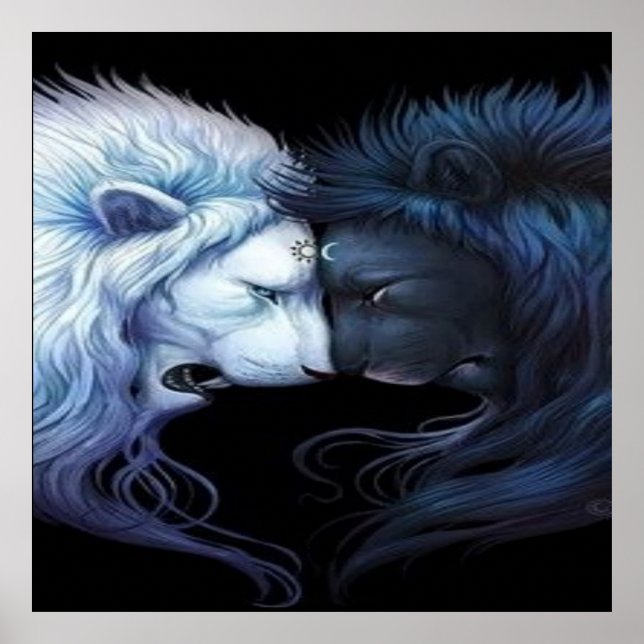 Póster Lion Heart Yin & Yang Poster (Frente)