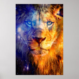 Póster Lion Heavens Canvas