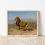 Póster Lion in a Mountainous Landscape | Rosa Bonheur<br><div class="desc">Lion in a Mountainous Landscape (1880) | Rosa Bonheur’s Lion in a Mountainous Landscape is a powerful and evocative painting featuring a solitary lion surveying its surroundings against a dramatic mountain backdrop. The lion’s majestic stance and lifelike detail convey its strength and nobility, while the rugged terrain adds depth and...</div>