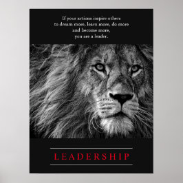 Póster Lion Motivation Leading