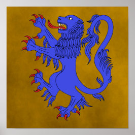 Póster Lion Rampant Azure