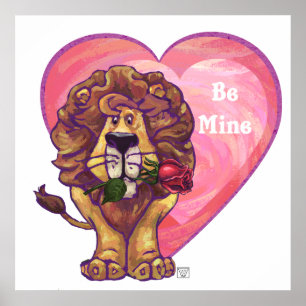 Póster Lion Valentine's Day