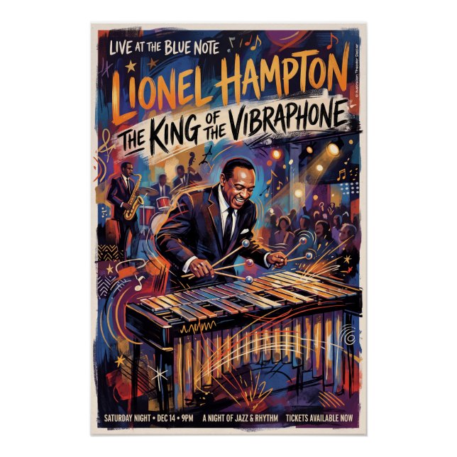 Póster Lionel Hampton Live  (Anverso)