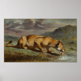 Póster Lionesa herida