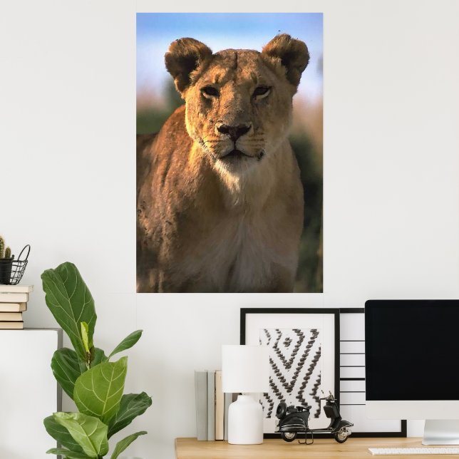 Póster Lioness Lion Lovers (Oficina en casa)