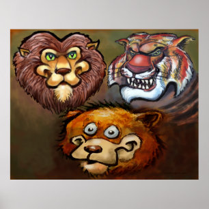 Póster Lions and Tigers and Bears Oh My!