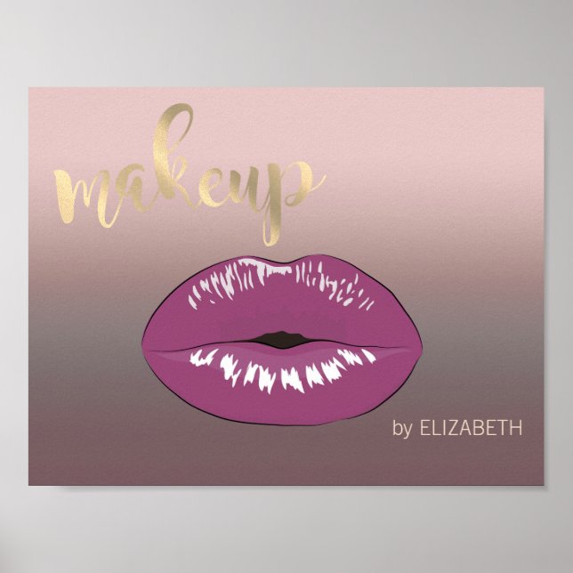 Póster Lips de Guay moderna , artista de maquillaje (Frente)