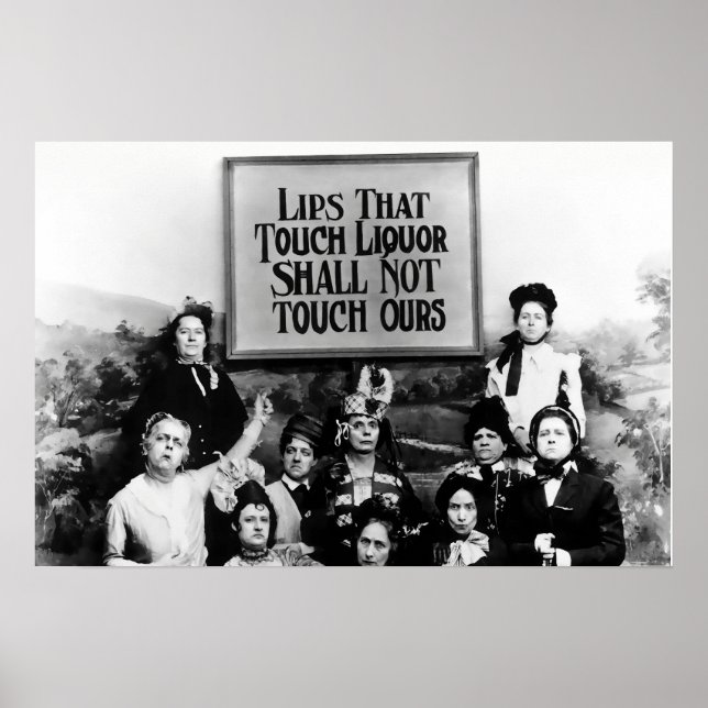 Póster Lips que tocan licor - Liga de la Temperatura (Frente)