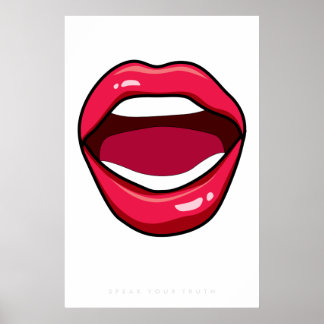 Póster Lips Retro Pop Art Poster 60 años 70 | Cita