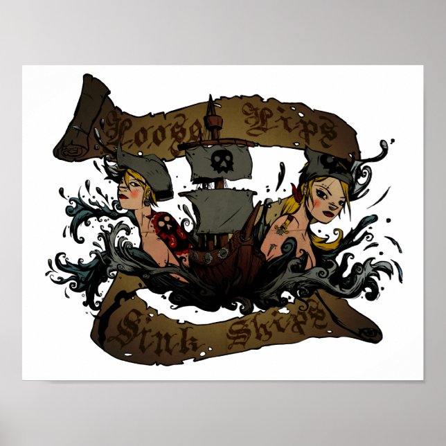 Póster Lips sueltas Poster de buques hundidos (Frente)