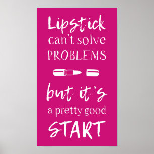 Póster Lipstick Can't Solve Problems