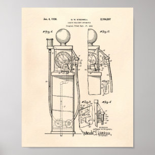 Póster Liquid Delivery 1938 Patent Art Old Peper