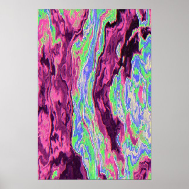Póster Liquid Fluid Dynamics Contemporary Painting  (Frente)