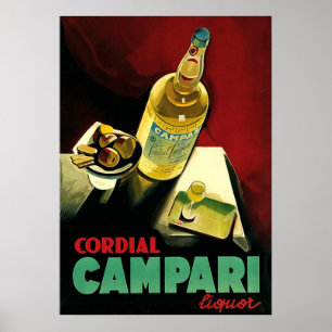 Póster Liquidez cordial ~ Publicidad de alcohol ventilado