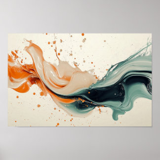 Póster líquido colorido