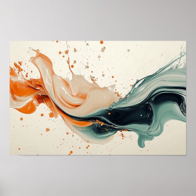 Póster líquido colorido (Frente)