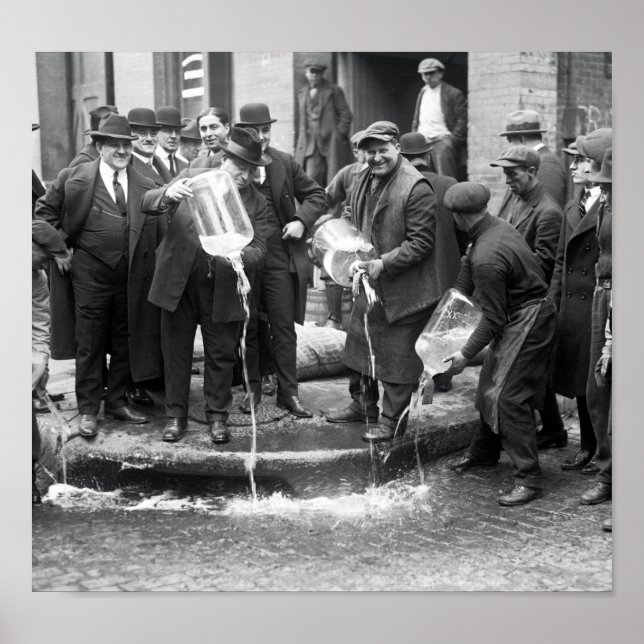 PÓSTER LÍQUOR PROHIBIDO DE FEDS DUMP EN NUEVA YORK (Frente)