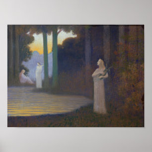 Póster Liricismo en el bosque, 1910