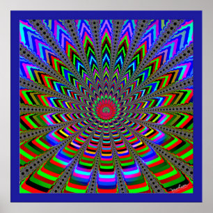 Póster Lirio de agua fractal