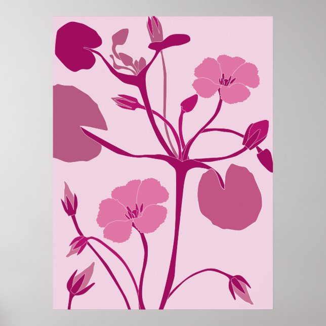 Póster lirio de agua rosa (Frente)