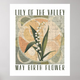 Póster Lirio de la Vintage del Valle puede ser la flor de