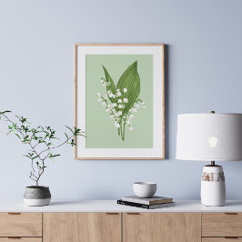 Póster Lirio vintage del valle