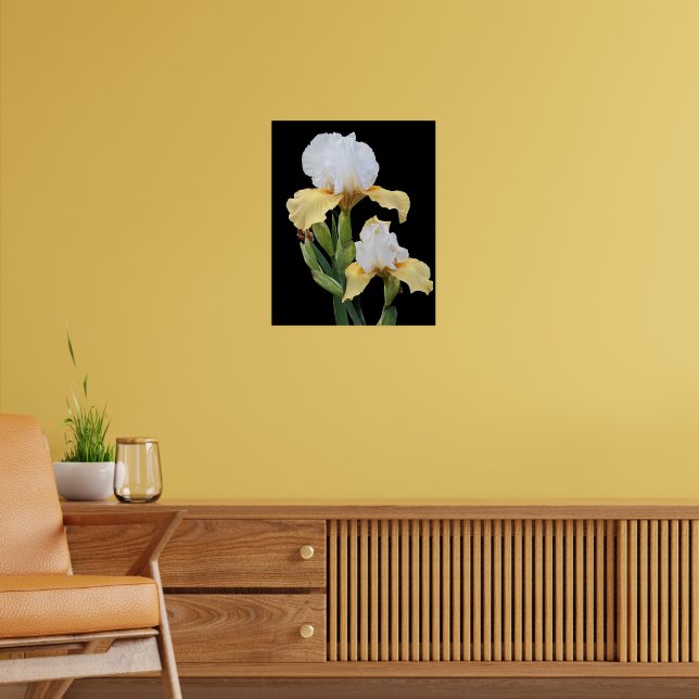 Póster Lirios Blancos y Amarillos Floral (Salón 2)