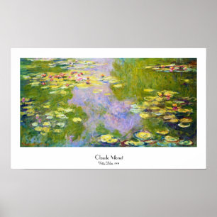 Póster Lirios de agua, Claude Monet 1919