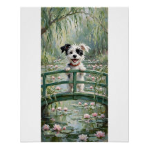 Lirios de Agua Perro en el Puente de Monet Arte