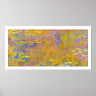 Póster Lirios de agua que pintan por Monet