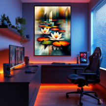 Lirios de agua - Visión Minimalista Cubista