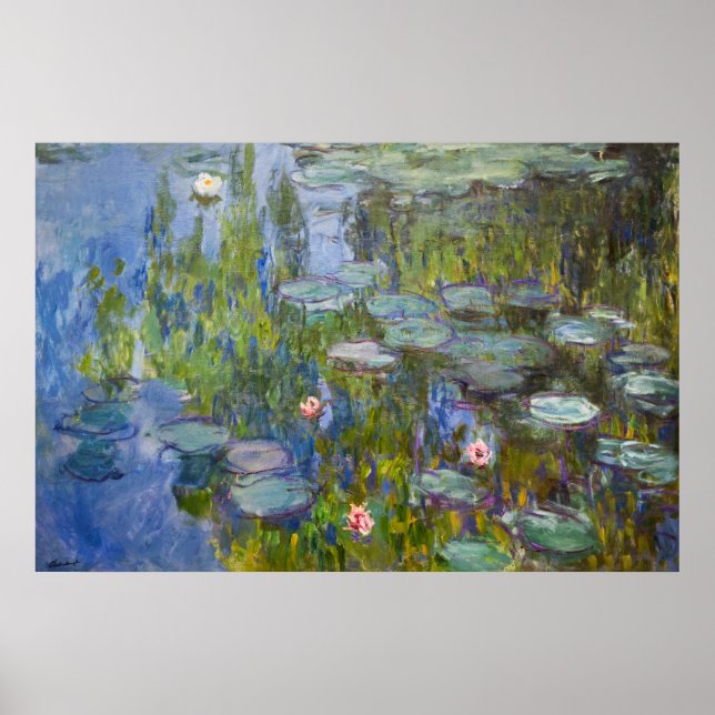 Póster Lirios de Claude Monet (1915)  (Frente)