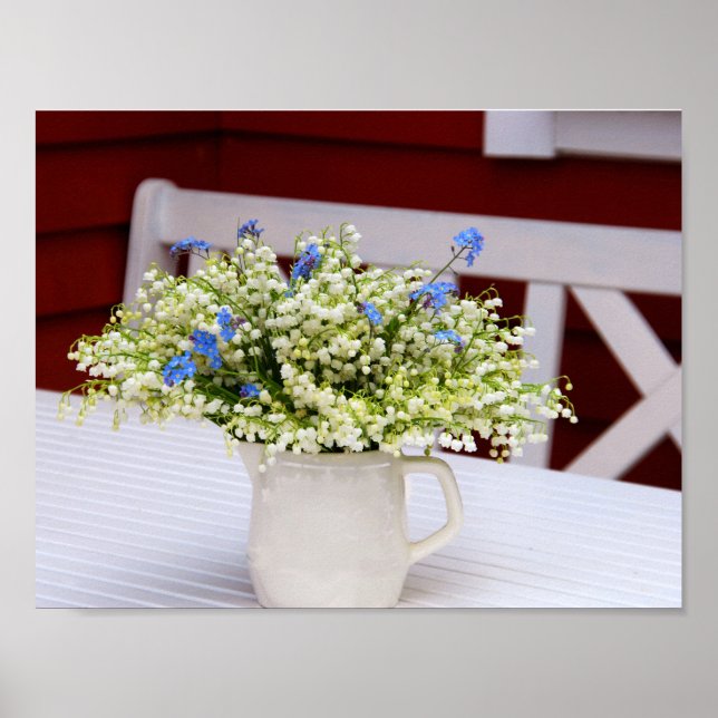 Póster lirios del valle (Convallaria majalis) (Frente)