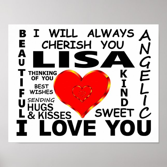 Póster Lisa I Love You (Frente)