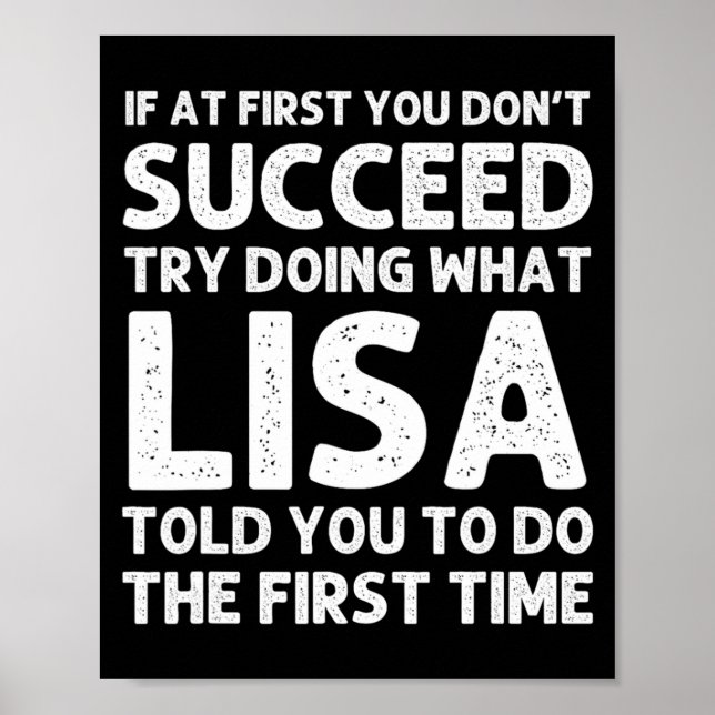 Póster Lisa Name D Birthday Funny Christmas Jo  (Frente)