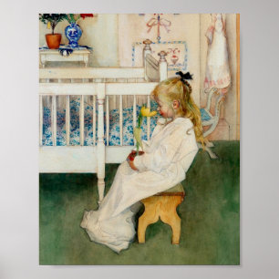 Póster Lisbeth con tulipán amarillo