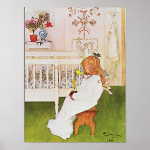 Póster Lisbeth con un tulipán amarillo